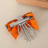 Personality Cloth Ghost Claw Hair Clip Skeleton Headwear Bow Knot Hair Clip Hair Accessories Halloween Hairpin Back Head - www.sixcolors.us