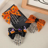 Personality Cloth Ghost Claw Hair Clip Skeleton Headwear Bow Knot Hair Clip Hair Accessories Halloween Hairpin Back Head - www.sixcolors.us