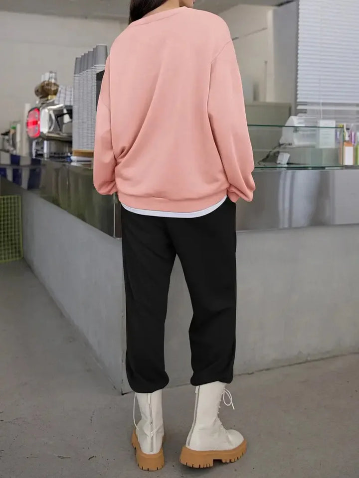 Halloween Fashion Women's Sports 2 piece set,comfortable crew neck long sleeve top and pants, letter pattern women's sports suit - www.sixcolors.us