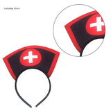 Nurse Hat Headbands Halloween Headbands Hair Accessories for Girls and Womens Holiday Party Headwear - www.sixcolors.us