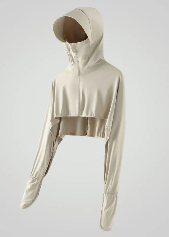 UV Protective Yoga Jacket Outdoor 2024 Sport With Hat Women Running Sunscreen Clothing Sun Protection Cycling Climbing Crop Coat - www.sixcolors.us