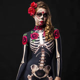 Halloween Gothic Bodysuit Women Clothes Punk Slim High waist Skull Streetweawr Hip Hop Jumpsuits 2024 Jumpsuit Femme Funny Pants - www.sixcolors.us