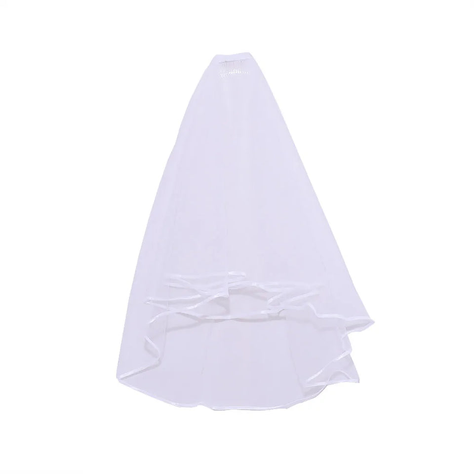 Elegant White Dress for Girl Ghost Bride Cosplay Outfit Tutu Prom Wedding Halloween Costume Mesh Fansy Clothes Children Fluffy - www.sixcolors.us