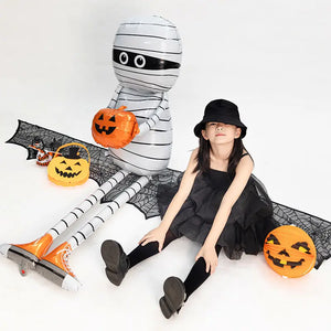 2024 1pcs Halloween Mummy Holding Pumpkin Aluminum Foil Balloon Scary Halloween Party Horror Haunted House Children'S Toy - www.sixcolors.us