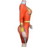 Sexy Red Celebration Skirt for Women Party Festival Rave Outfit Halloween Cosplay Nightclub Show Costume Guoqing - www.sixcolors.us