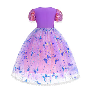 Girl Rapunzel Dress LED Light Up for Girls Kids Cosplay Party Clothes Carnival Evening Dresses Christmas Halloween Prom Gown - www.sixcolors.us
