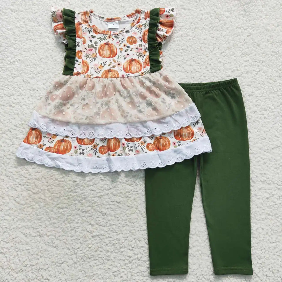Latest Update Wholesale Kids Christmas Boutique Sets Toddler Bell Bottom Clothes Santa Baby Red Outfits