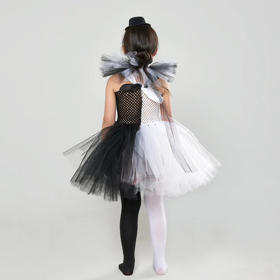 Halloween Girl Cosplay Costume Evil Joker Tutu Girl Carnival Performance Outfits Thriller Dress Up Children Halloween Clothes - www.sixcolors.us