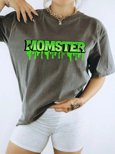 Momster Halloween Mom T Shirt Trendy Oversized Costume Comfort Colors - www.sixcolors.us