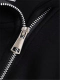 Plus Size Women's Jacket Quality Hooded Long Sleeve Spring And Autumn Cotton Jacket Placket Is Oblique Zip Casual Jacket 3XL-5XL