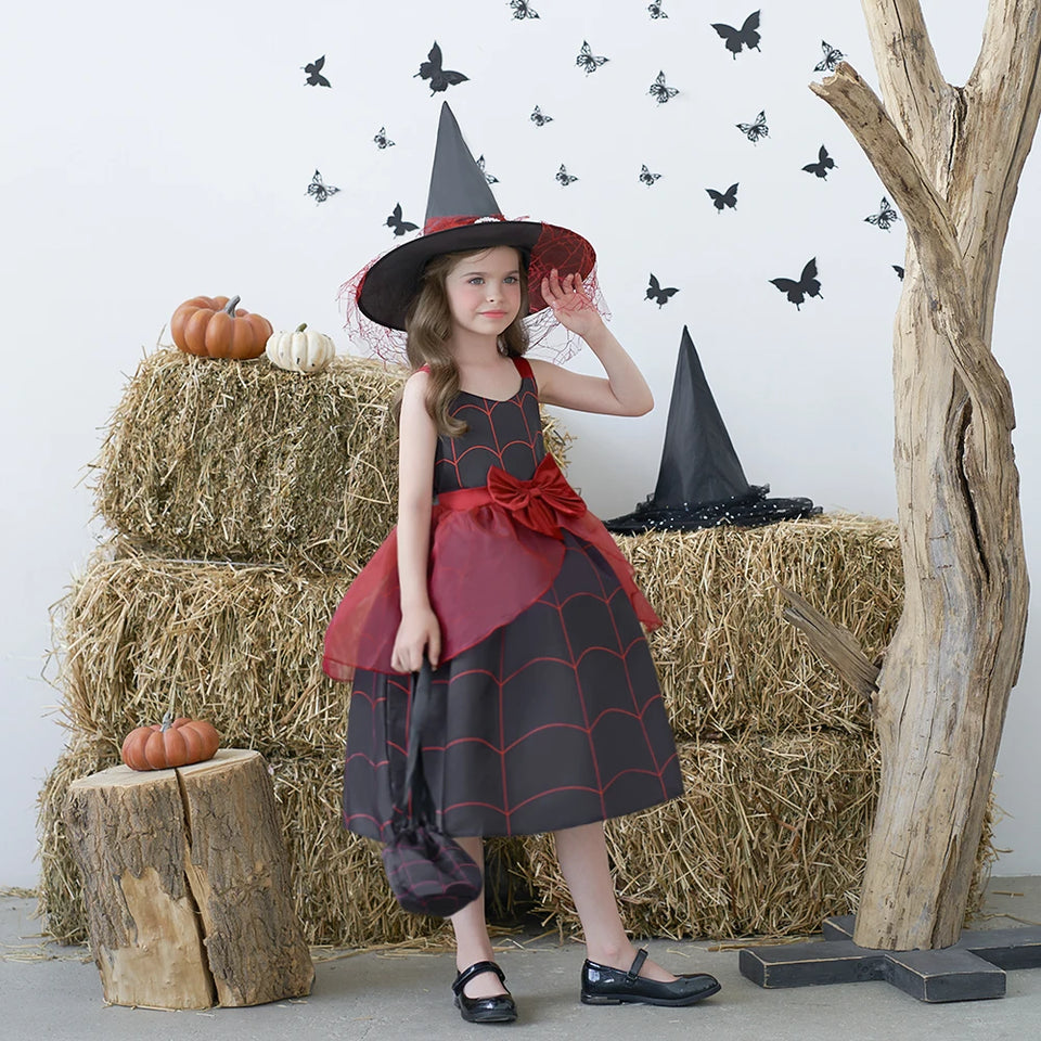 Kids Cosplay Dress For Girls Halloween Costume Festival Carnival Party Ball Gown Children Girl Pumpkin Printed Princess Dresses - www.sixcolors.us