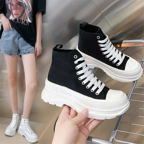 Plateforme Sumer Women's Sneakers For Sports Lace Up Boots Women High Sports Woman Shoes Runner Sneachers Beskets Sport