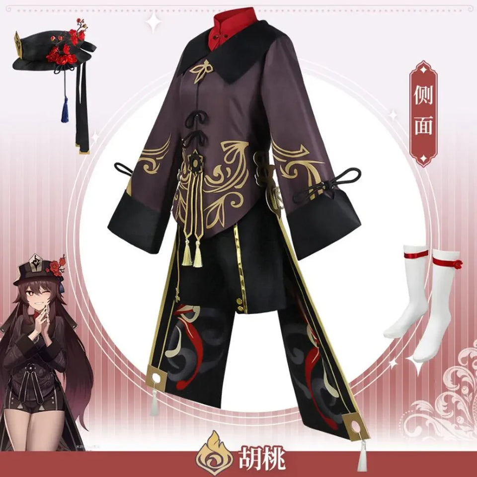 Genshin Impact Hutao Cosplay Femme Halloween Costume Anime Clothes For Women Disfraz Mujer Adulta For Adults Ropa Para Mujeres - www.sixcolors.us