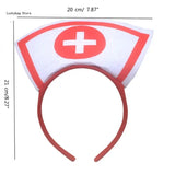 Nurse Hat Headbands Halloween Headbands Hair Accessories for Girls and Womens Holiday Party Headwear - www.sixcolors.us