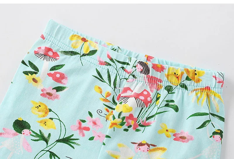 Kids Girls Children‘s Clothing Suits 2024 Summer 100% Combed Cotton t-shirt Leggings Pants Outfits Casual Baby Girl Clothes Sets