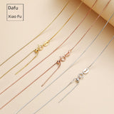 18K 925 Sterling Silver Women's Gold Pearl Lanyard Necklace