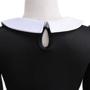 Black Costume Girls Dress for Kids Family Costumes Toddler Dress Halloween Cosplay Party Dress 3-12Y - www.sixcolors.us