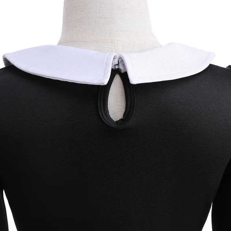 Black Costume Girls Dress for Kids Family Costumes Toddler Dress Halloween Cosplay Party Dress 3-12Y - www.sixcolors.us