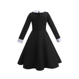 Black Costume Girls Dress for Kids Family Costumes Toddler Dress Halloween Cosplay Party Dress 3-12Y - www.sixcolors.us