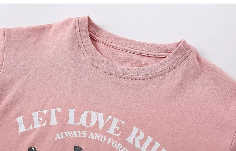 Kids Girls Children‘s Clothing Suits 2024 Summer 100% Combed Cotton t-shirt Leggings Pants Outfits Casual Baby Girl Clothes Sets