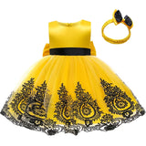 Halloween Elegant Children Princess Kids Dresses For Girls Birthday Evening Party Dress Flower Girls Embroider Vestido 1 to 5 Y - www.sixcolors.us