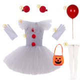 The Clown Returns Halloween Costumes Jester Clown Dress Knitted Skirt Carnival Easter Clothes Halloween Cosplay Costume For Girl - www.sixcolors.us