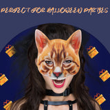 2 Pcs Animal Costume Accessory Halloween Mask Face Cover Kids Carnival Prop Cat Fabric - www.sixcolors.us