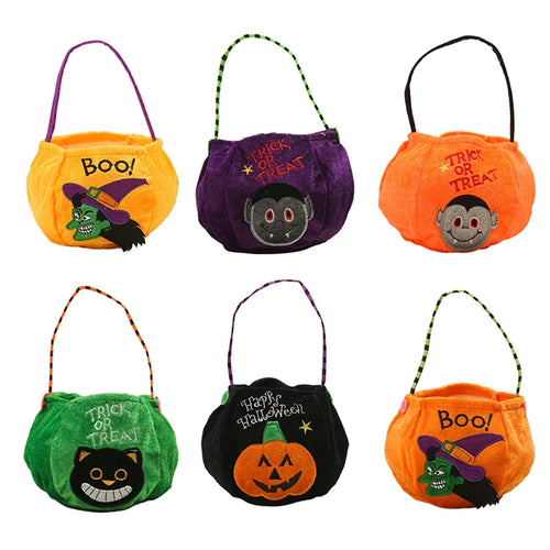 Non Woven Halloween Pumpkin Candy Bag Portable Candy Basket Trick Or Treat Kids Gift Packaging Halloween Party Supplies - www.sixcolors.us